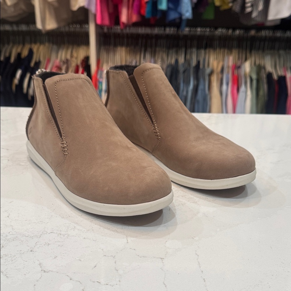 OluKai Women's Tan Ankle Booties